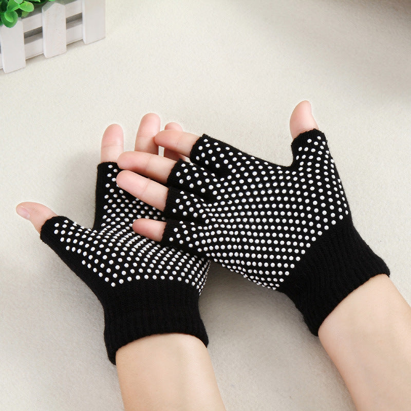 Yogcsde | Women’s Half-Finger Yoga Training Gloves – Lightweight Breathable Practice Accessory