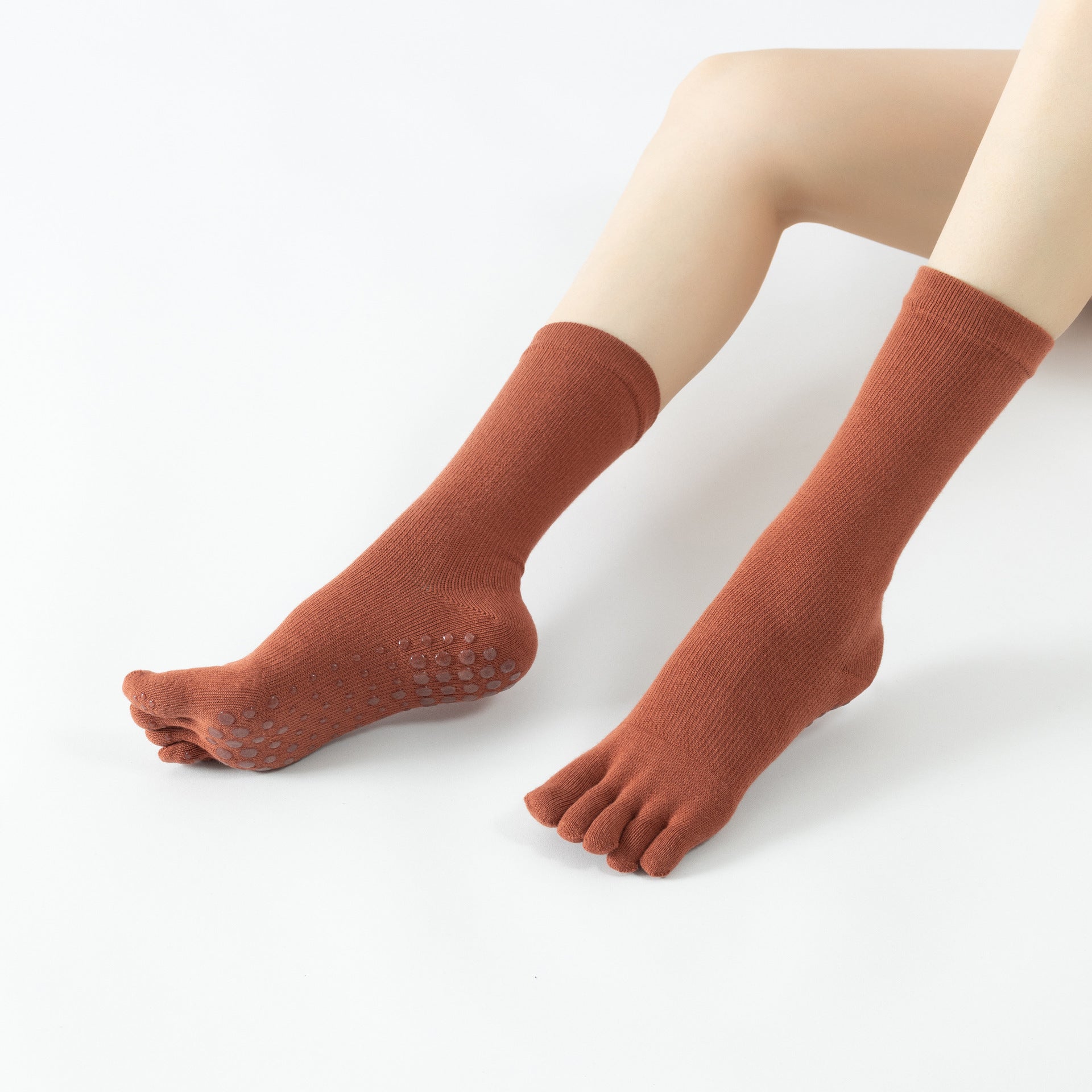 Yogcsde | Women's High-Compression Non-Slip Yoga Socks, All-Season Calf Support Socks for Fitness