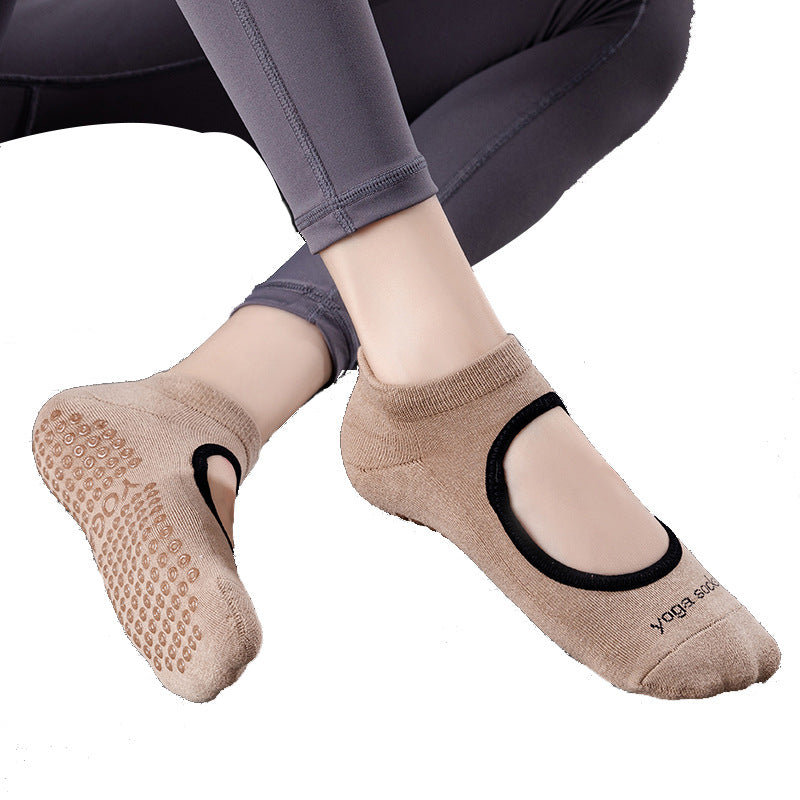 Yogcsde | Women’s Spring & Summer Open-Back Yoga Socks – Soft Cotton Design for Dance & Floor Practice