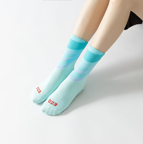 Yogcsde | Trendy Graffiti Yoga Socks for Women, Stylish Pilates and Calf Socks for Modern Fitness