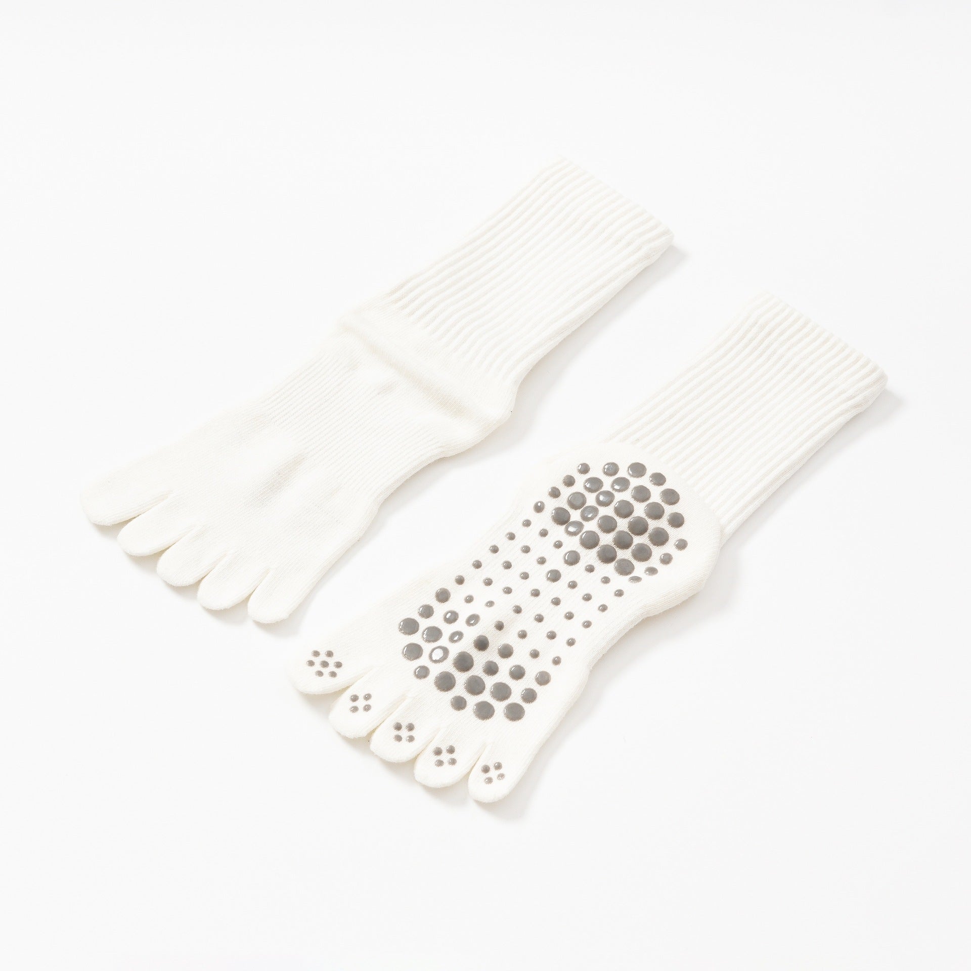 Yogcsde | Women's Thick Terry Split-Toe Yoga Socks, Warm Non-Slip Red Floor Socks