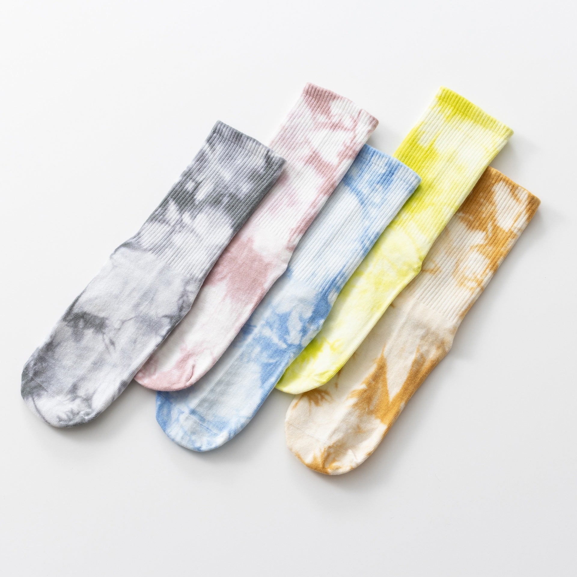 Yogcsde | Women's Spring & Summer Ink-Dyed Mid-Calf Yoga Socks, Non-Slip Fitness Floor Socks