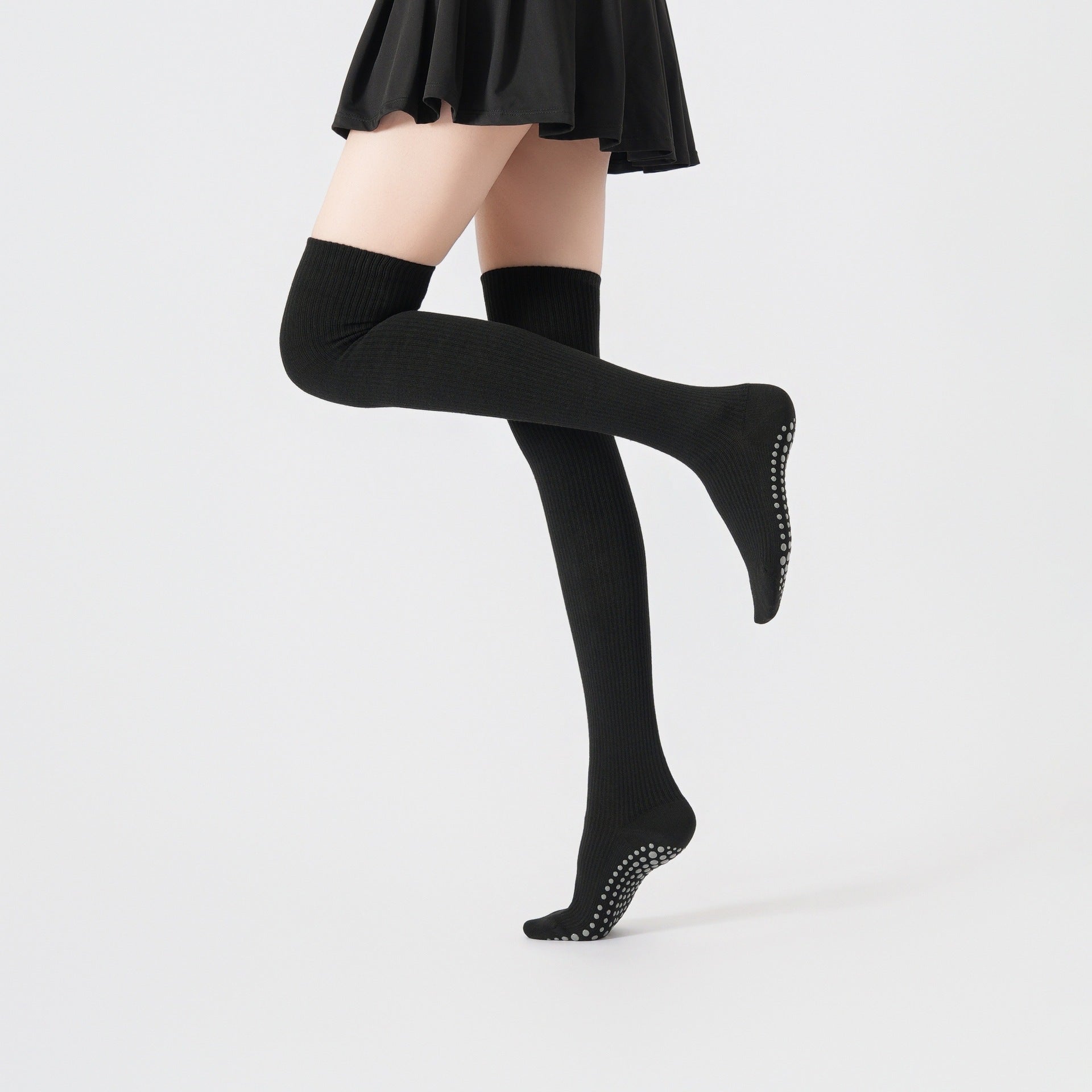 Yogcsde | Women's Autumn & Winter Maillard Over-The-Knee Compression Yoga Socks, Non-Slip Slimming Pilates Socks