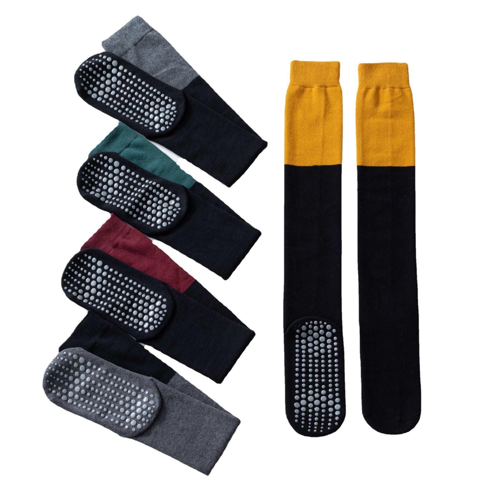 Yogcsde | Women’s Autumn & Winter Over-the-Knee Yoga Socks – Long Tube Color-Matched Design for Indoor Pilates & Fitness