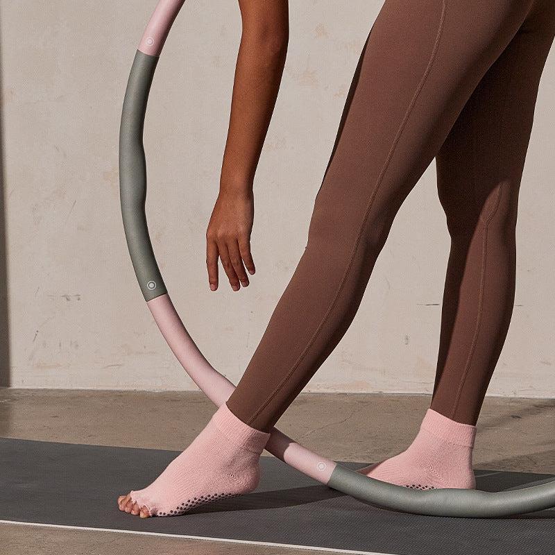 Yogcsde | Women’s Open-Toe Five-Toe Yoga Socks – Soft Cotton Pink Design for Beginner Pilates & Indoor Fitness