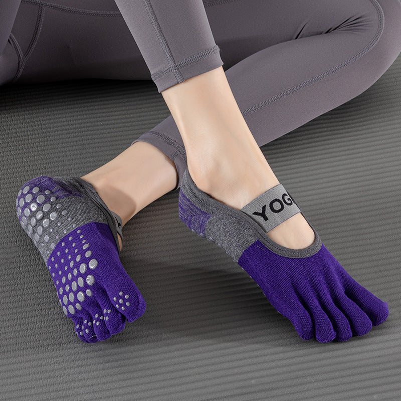 Yogcsde | Women’s Split-Toe Five-Toe Yoga Socks with Straps – Lightweight Design for Pilates & Dance Floor Practice