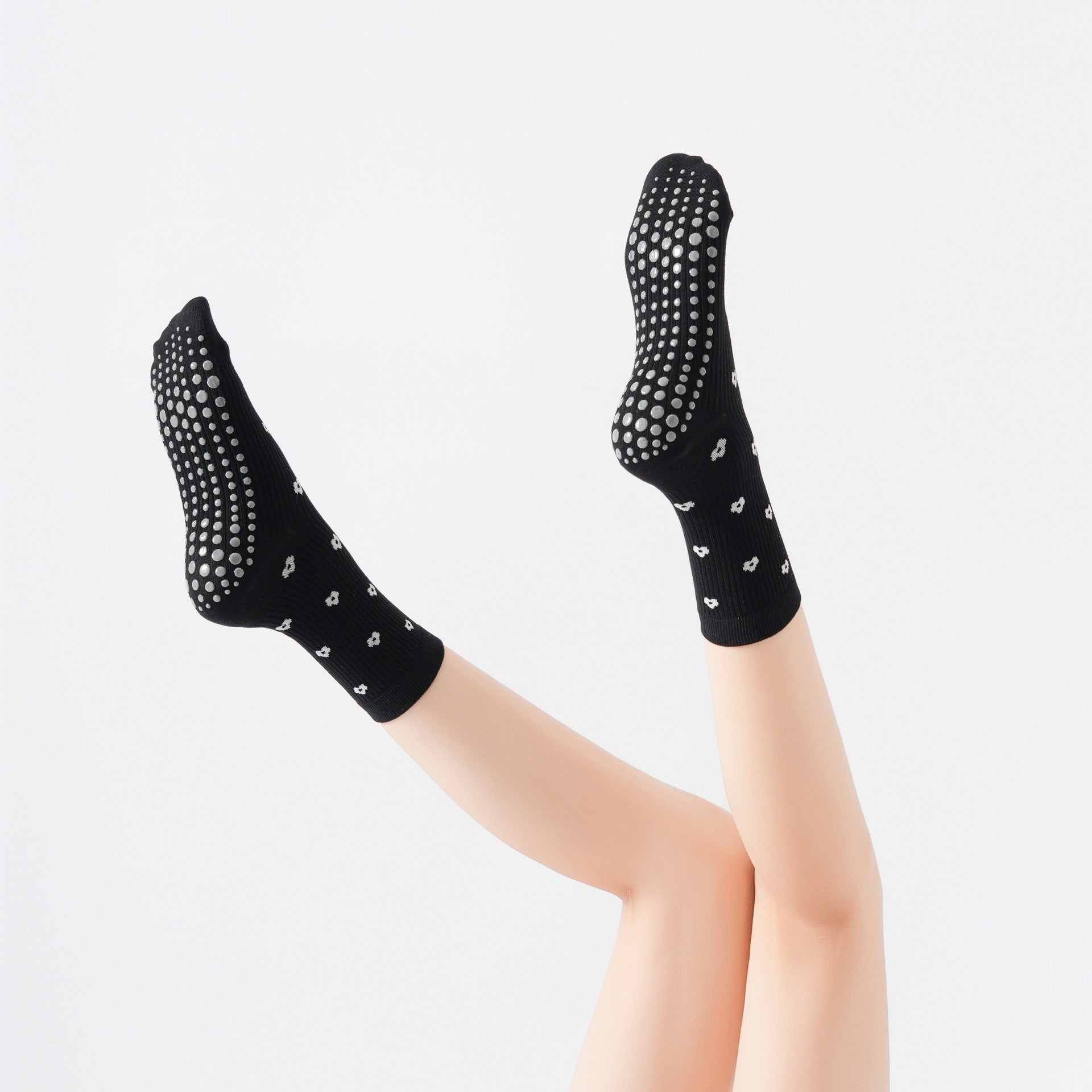 Yogcsde | Women's Non-Slip Compression Yoga Socks for Fitness and Home Workouts, Korean College Trend