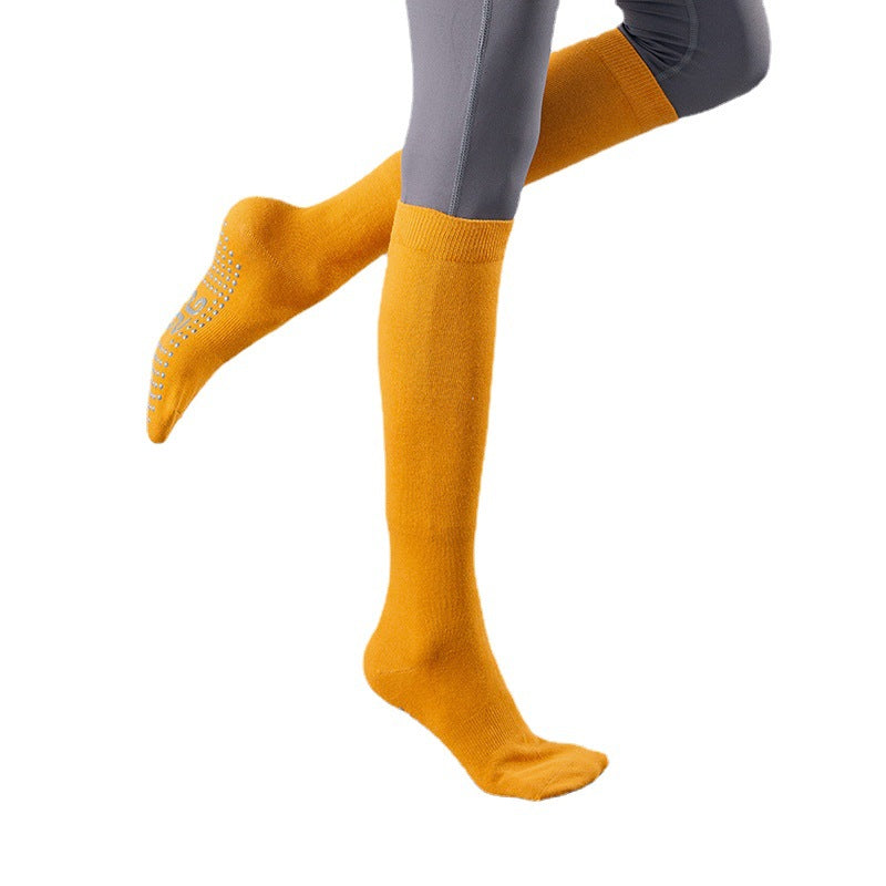 Yogcsde | Women's Long Mid-Calf Five-Toe Yoga Socks, Non-Slip Split-Toe Pilates and Over-The-Knee Fitness Socks