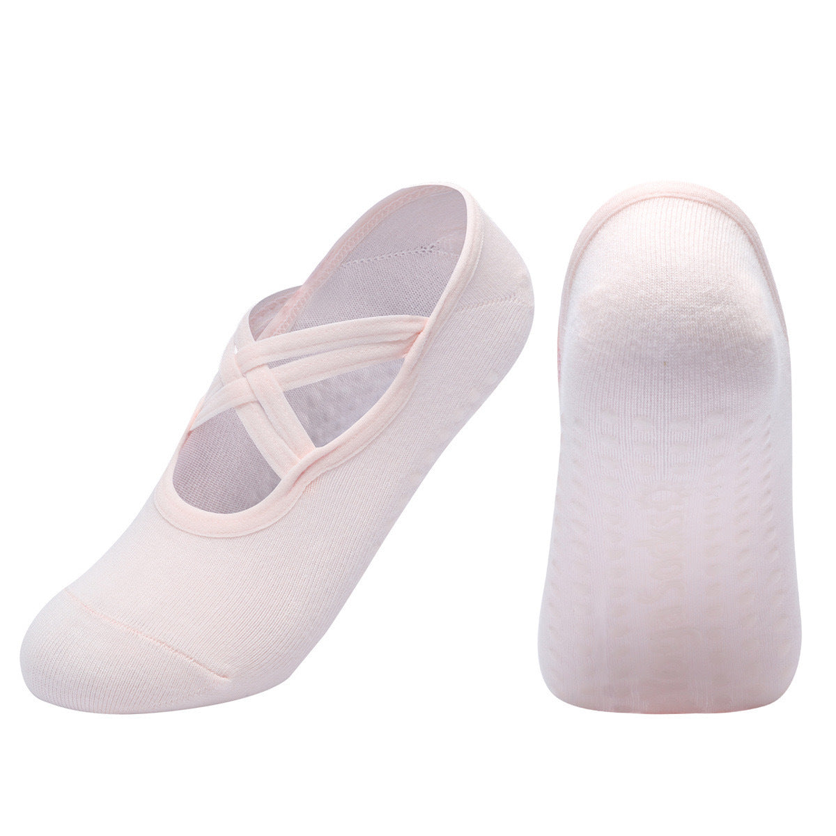 Yogcsde | Women’s Spring & Summer Open-Back Yoga Socks – Cross-Strap Design for Pilates & Indoor Fitness