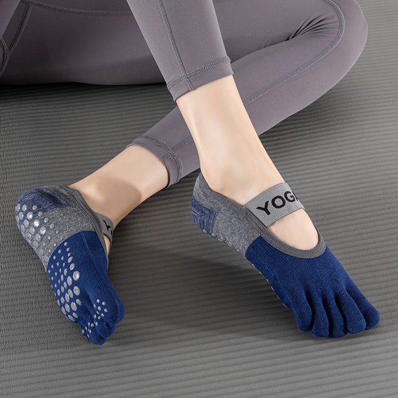 Yogcsde | Women’s Split-Toe Five-Toe Yoga Socks with Straps – Lightweight Design for Pilates & Dance Floor Practice