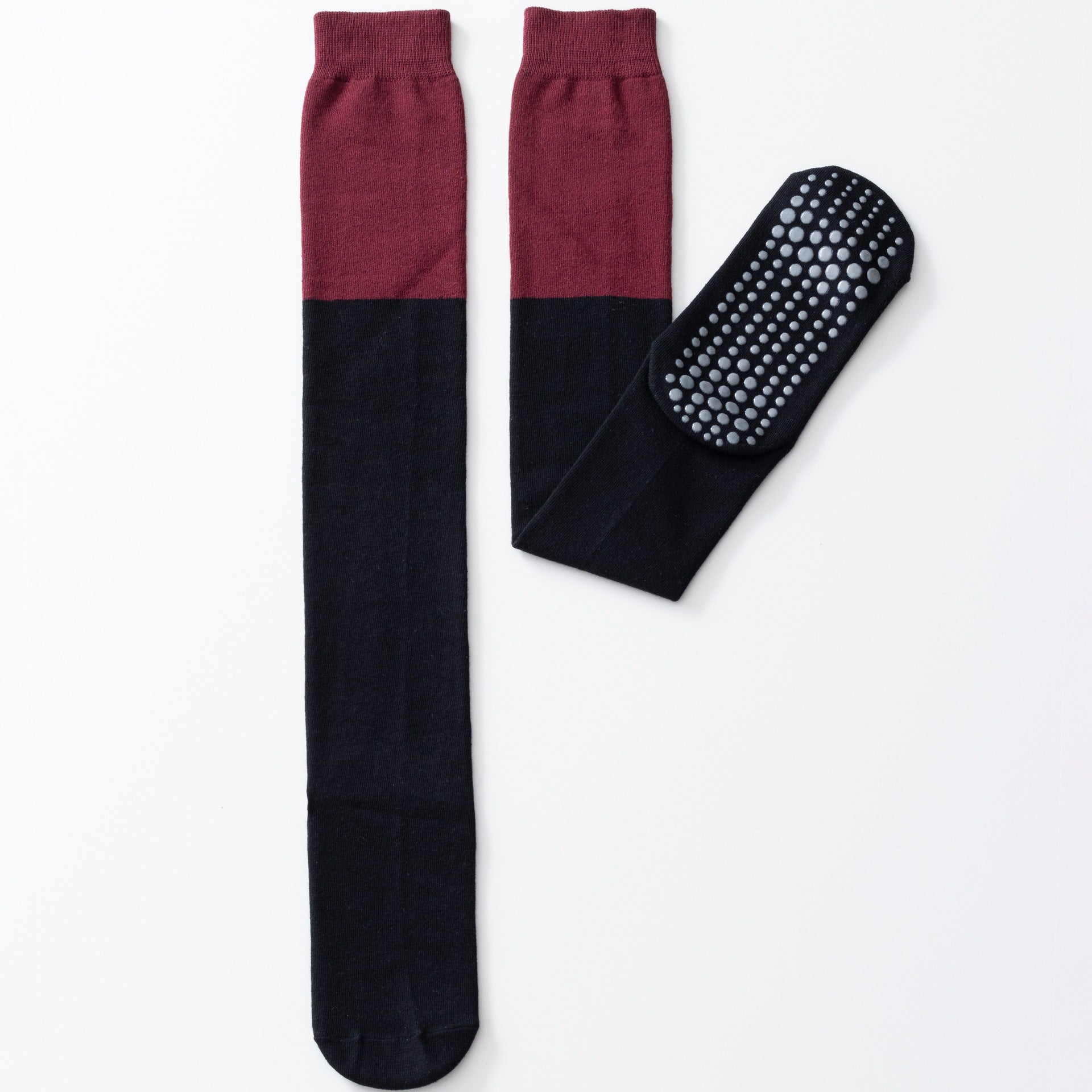 Yogcsde | Women’s Autumn & Winter Over-the-Knee Yoga Socks – Long Tube Color-Matched Design for Indoor Pilates & Fitness