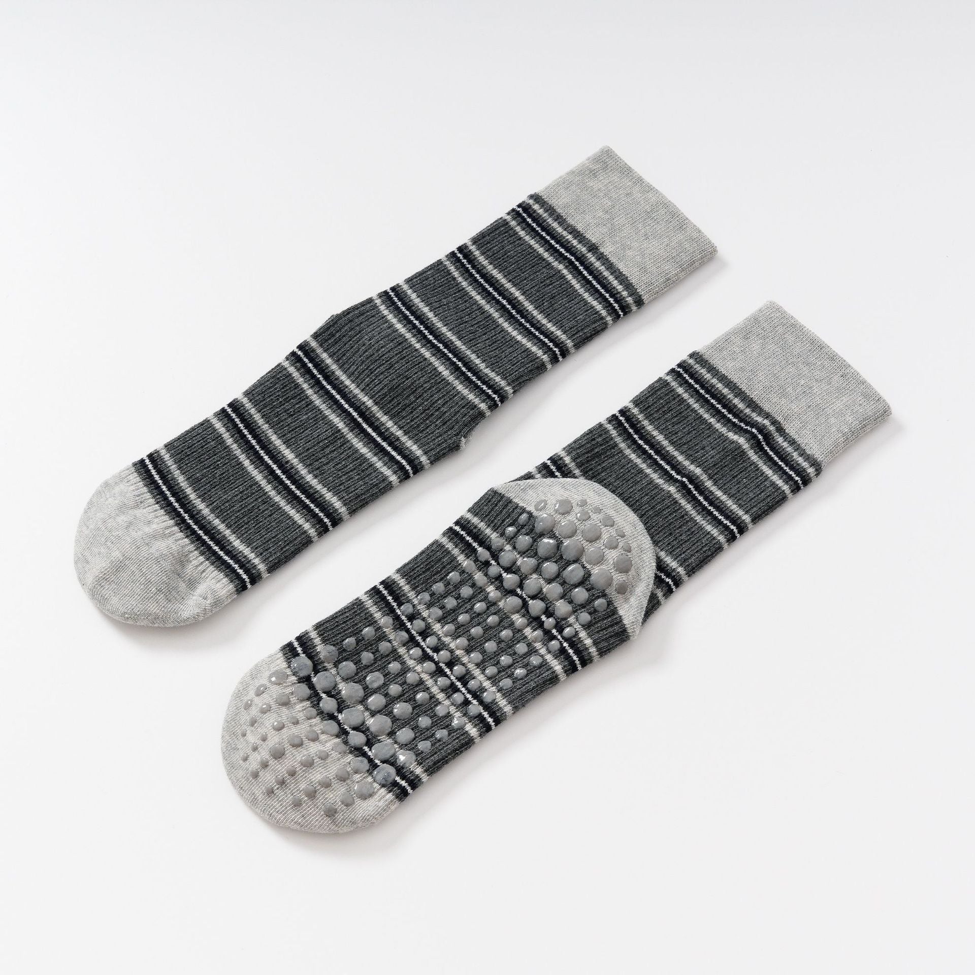 Yogcsde | Women's High-Elastic Compression Yoga Socks, Non-Slip Striped Pilates Socks for Slim Legs