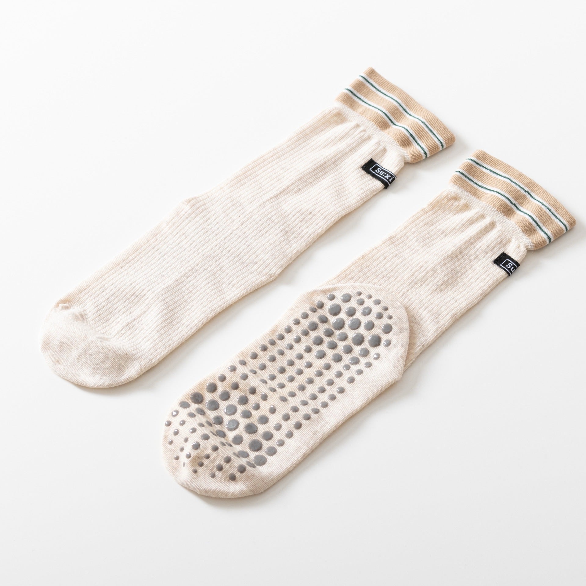 Yogcsde | Women's Spring Two-Tone Yoga Socks, Breathable Non-Slip Dance and Fitness Socks