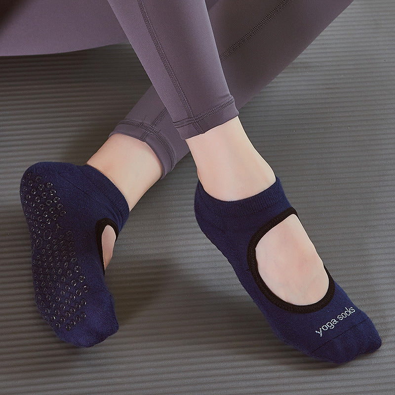 Yogcsde | Women’s Spring & Summer Open-Back Yoga Socks – Soft Cotton Design for Dance & Floor Practice