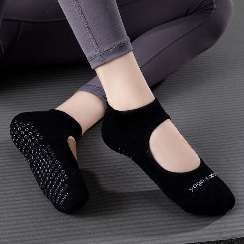 Yogcsde | Women’s Spring & Summer Open-Back Yoga Socks – Soft Cotton Design for Dance & Floor Practice