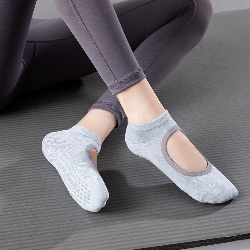 Yogcsde | Women’s Summer Open-Back Yoga Socks – Lightweight Cotton Design for Pilates & Dance Practice