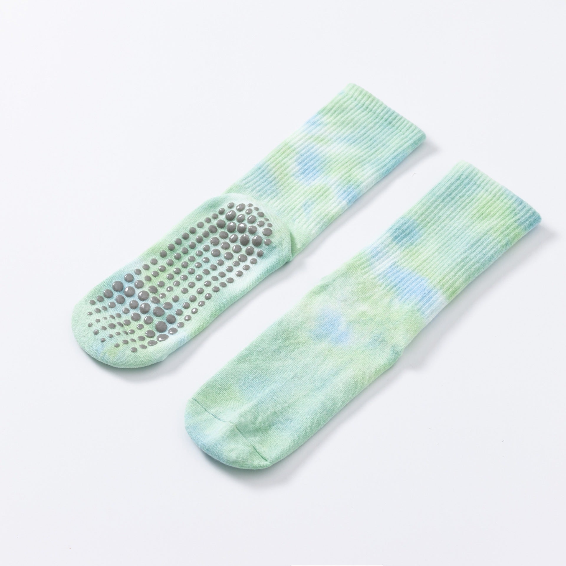 Yogcsde | Women’s Spring & Summer Tie-Dyed Long Yoga Socks – Colorful Cotton Design for Indoor Pilates & Fitness