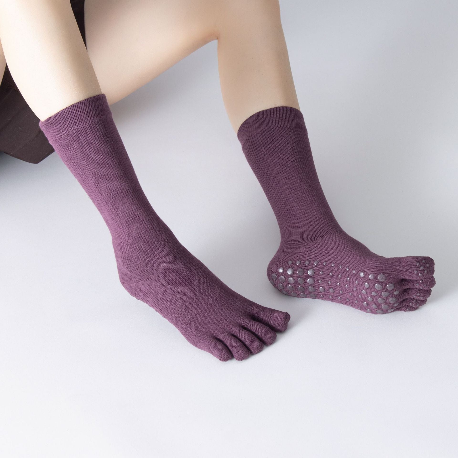 Yogcsde | Women's High-Compression Non-Slip Yoga Socks, All-Season Calf Support Socks for Fitness