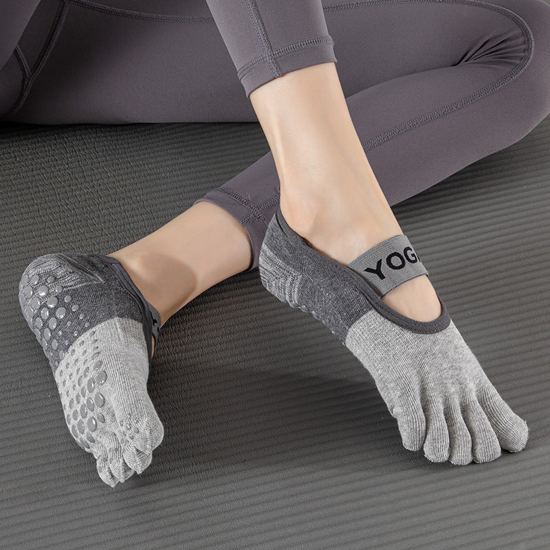 Yogcsde | Women’s Split-Toe Five-Toe Yoga Socks with Straps – Lightweight Design for Pilates & Dance Floor Practice
