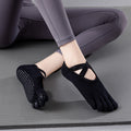 Yogcsde | Women’s Cross-Strap Five-Toe Yoga Socks – Lightweight Design for Pilates & Dance Practice