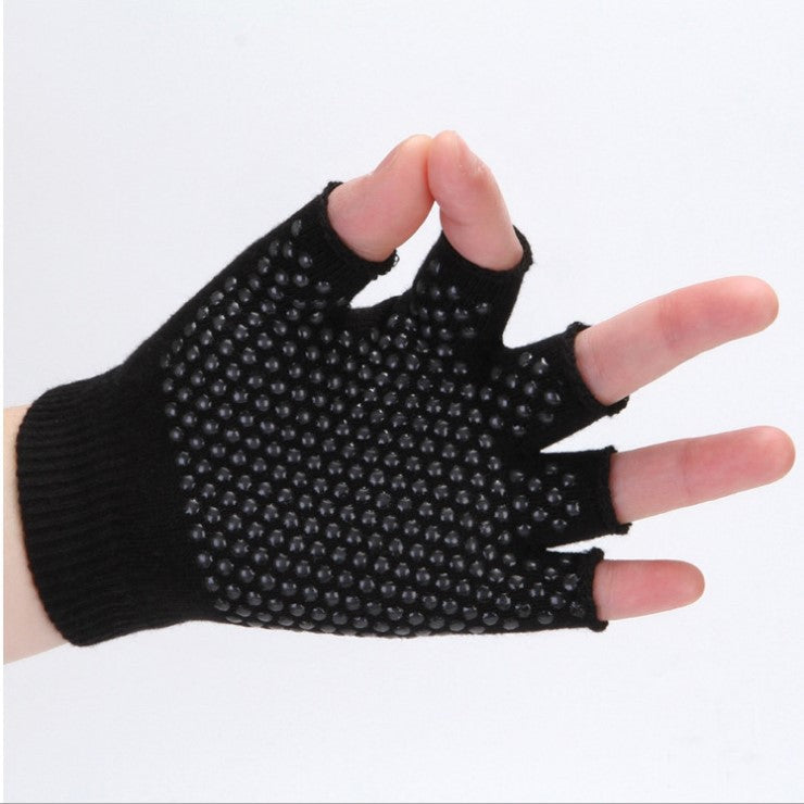 Yogcsde | Grip Dot Yoga Training Gloves for Men & Women – Breathable Fingerless Design