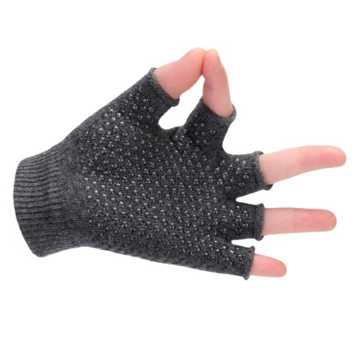 Yogcsde | Grip Dot Yoga Training Gloves for Men & Women – Breathable Fingerless Design