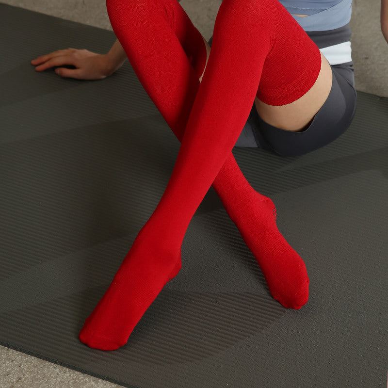 Yogcsde | Women's Over-The-Knee Yoga Socks, Professional Non-Slip Warm Pilates Socks with Custom Logo