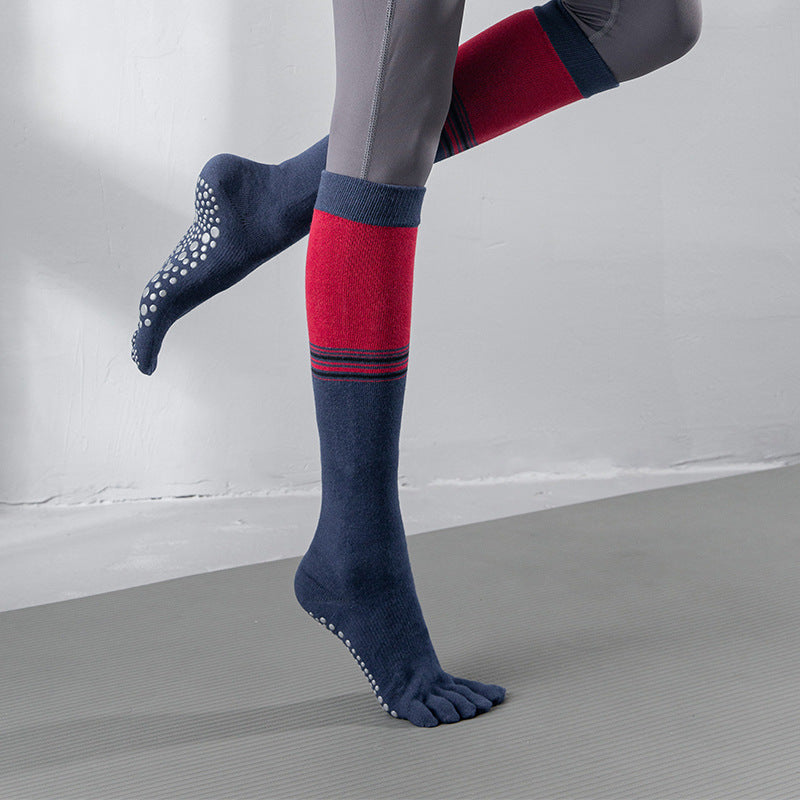 Yogcsde | Women's Mid- and Long-Tube Yoga Socks, Professional Non-Slip Warm Pilates and Aerial Fitness Socks
