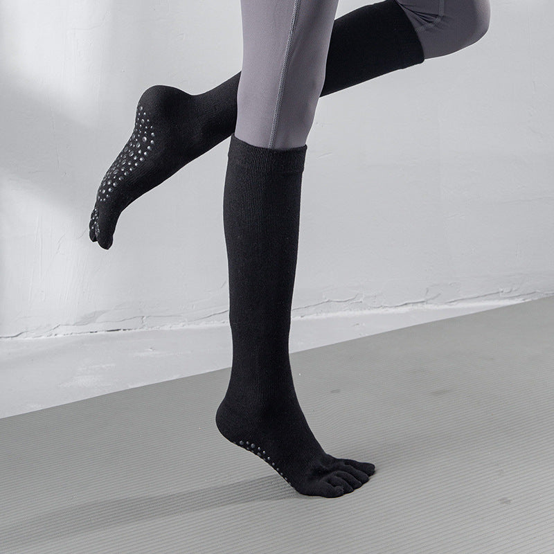 Yogcsde | Women's Mid- and Long-Tube Yoga Socks, Professional Non-Slip Warm Pilates and Aerial Fitness Socks