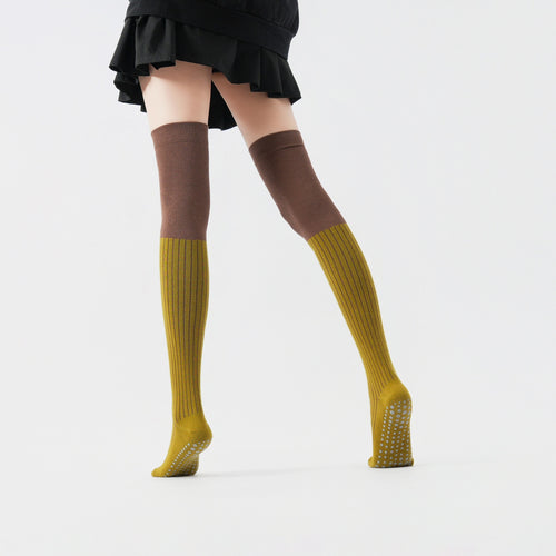 Yogcsde | Women's Autumn & Winter Over-The-Knee Compression Yoga Socks, Non-Slip Slimming Pilates Socks