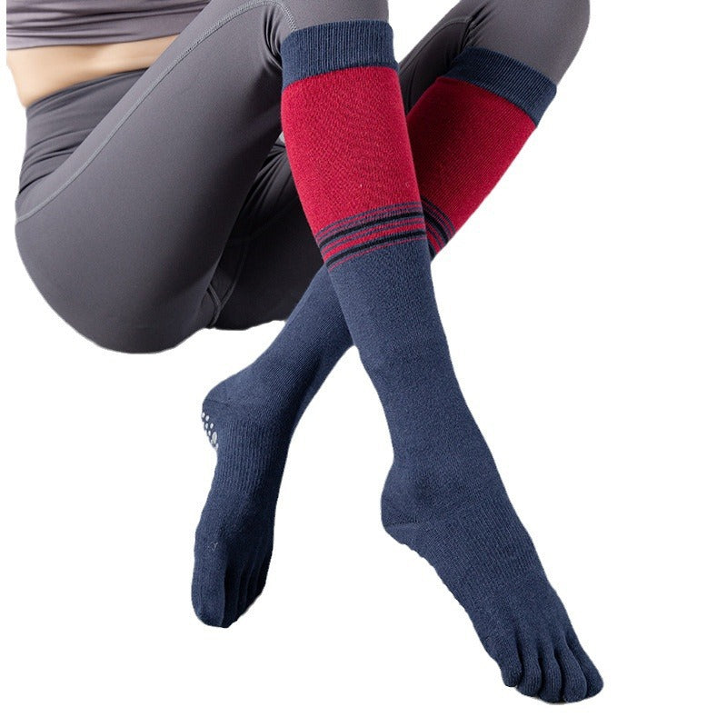 Yogcsde | Women's Mid- and Long-Tube Yoga Socks, Professional Non-Slip Warm Pilates and Aerial Fitness Socks
