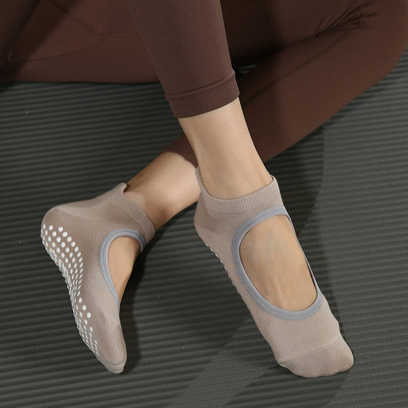 Yogcsde | Women’s Spring & Summer Open-Back Yoga Socks – Lightweight Design for Beginner Pilates & Dance Practice