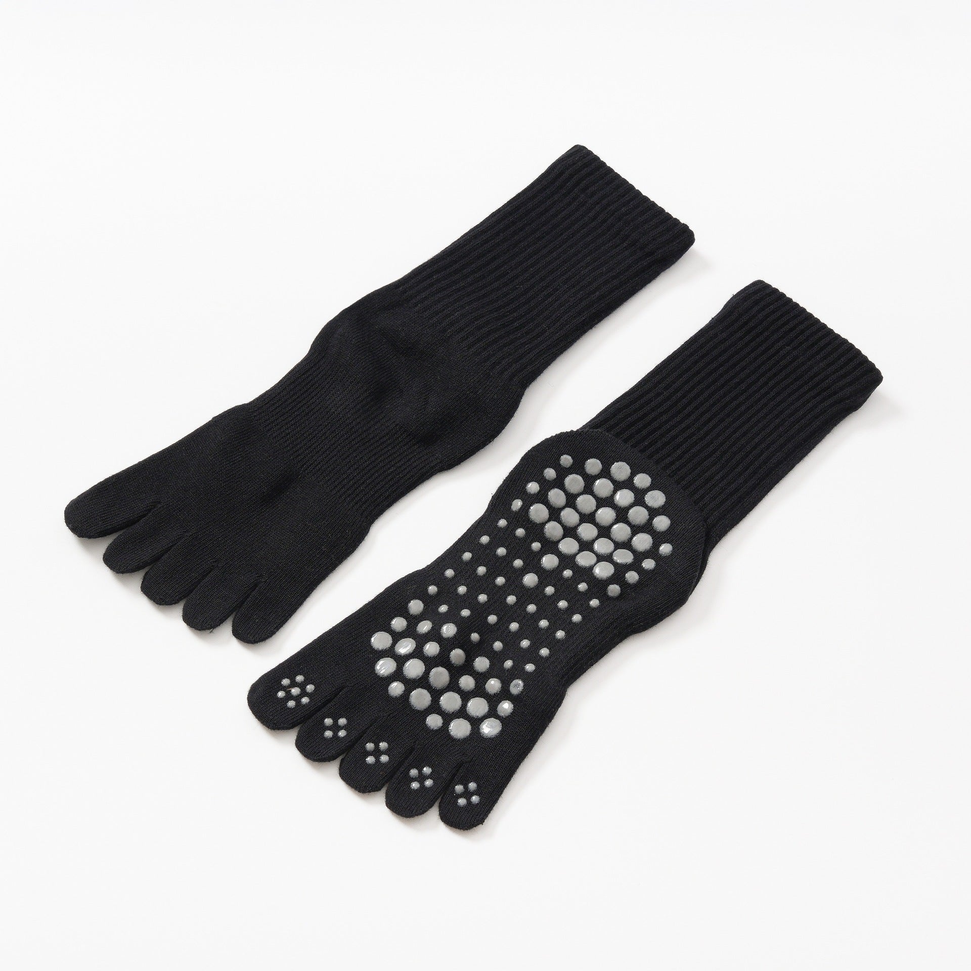 Yogcsde | Women's Thick Terry Split-Toe Yoga Socks, Warm Non-Slip Red Floor Socks