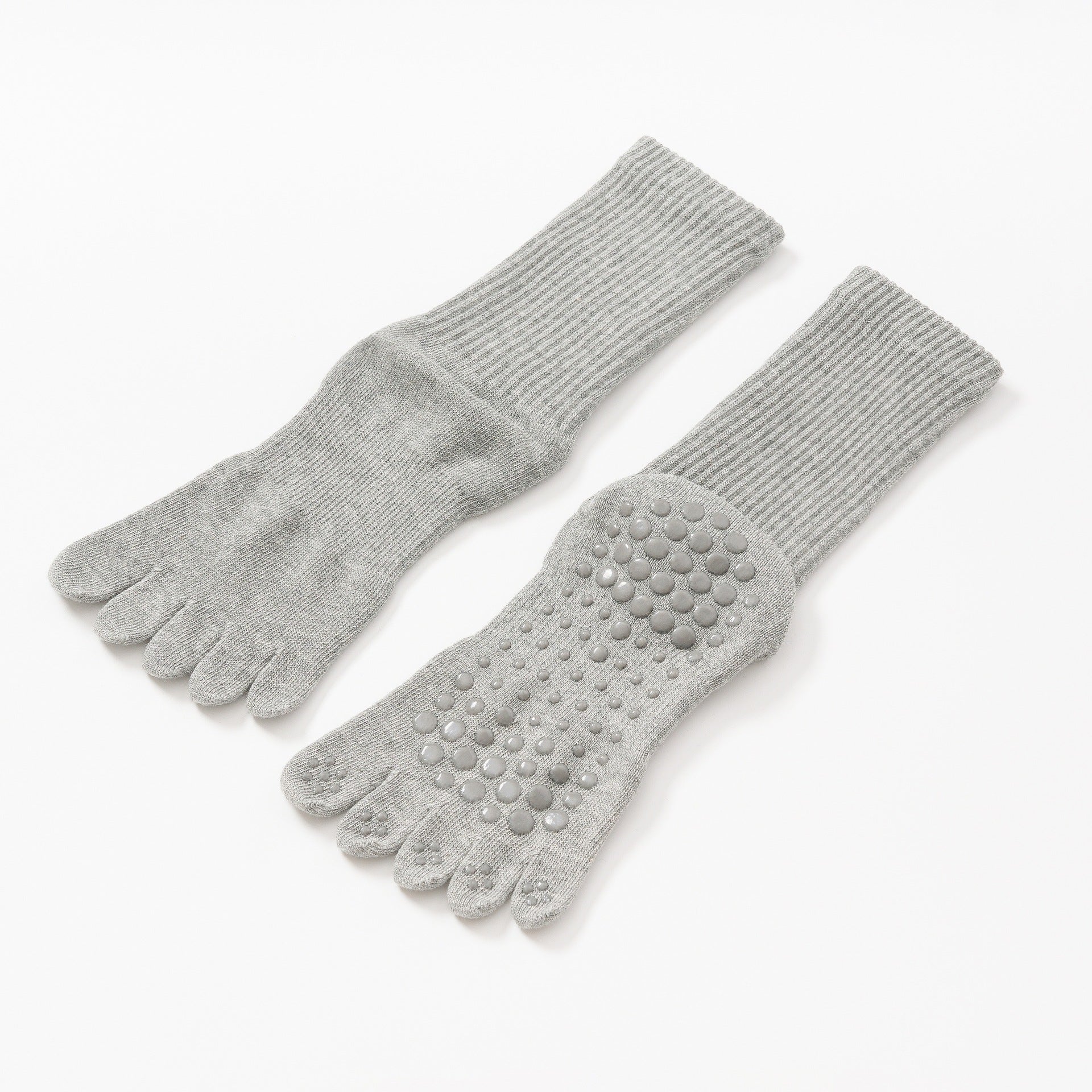 Yogcsde | Women's Thick Terry Split-Toe Yoga Socks, Warm Non-Slip Red Floor Socks