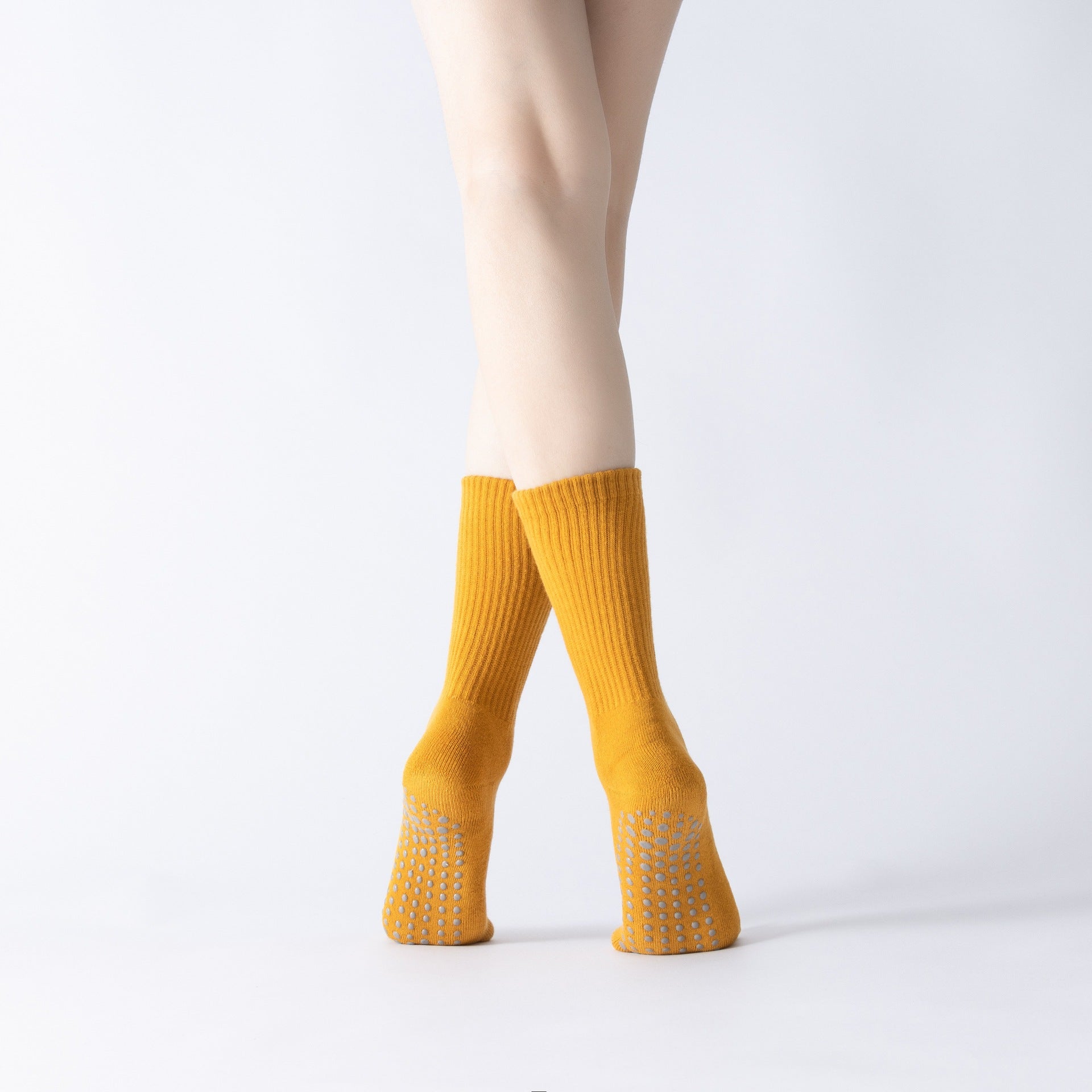 Yogcsde | Women's Mid-Calf Yoga Socks with Thick Terry Soles, Warm Non-Slip Pilates Socks