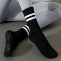 Yogcsde | Women's Mid-Calf Yoga Socks, Professional Non-Slip White Pilates and Fitness Socks