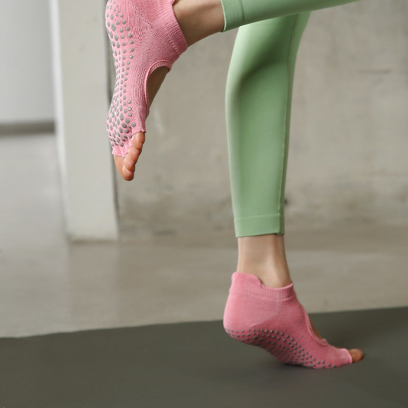 Yogcsde | Women’s Summer Open-Toe Five-Toe Yoga Socks – Lightweight White Design for Pilates & Indoor Fitness