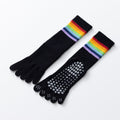 Yogcsde | Women's Spring Mid-Calf Striped Yoga Socks, Breathable Non-Slip Japanese-Style Fitness Socks