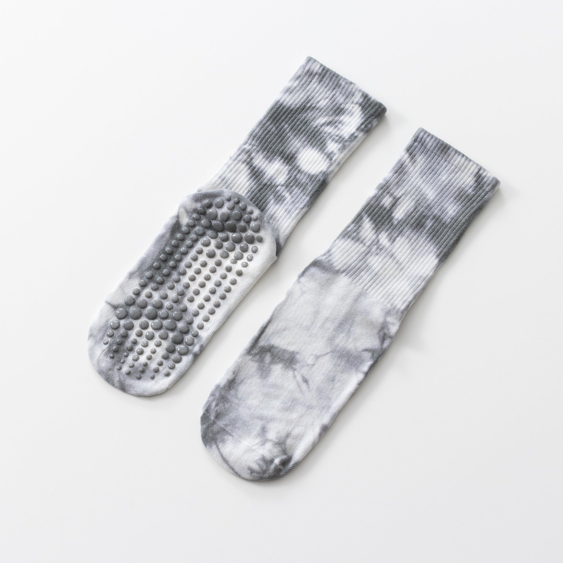 Yogcsde | Women's Spring & Summer Ink-Dyed Mid-Calf Yoga Socks, Non-Slip Fitness Floor Socks