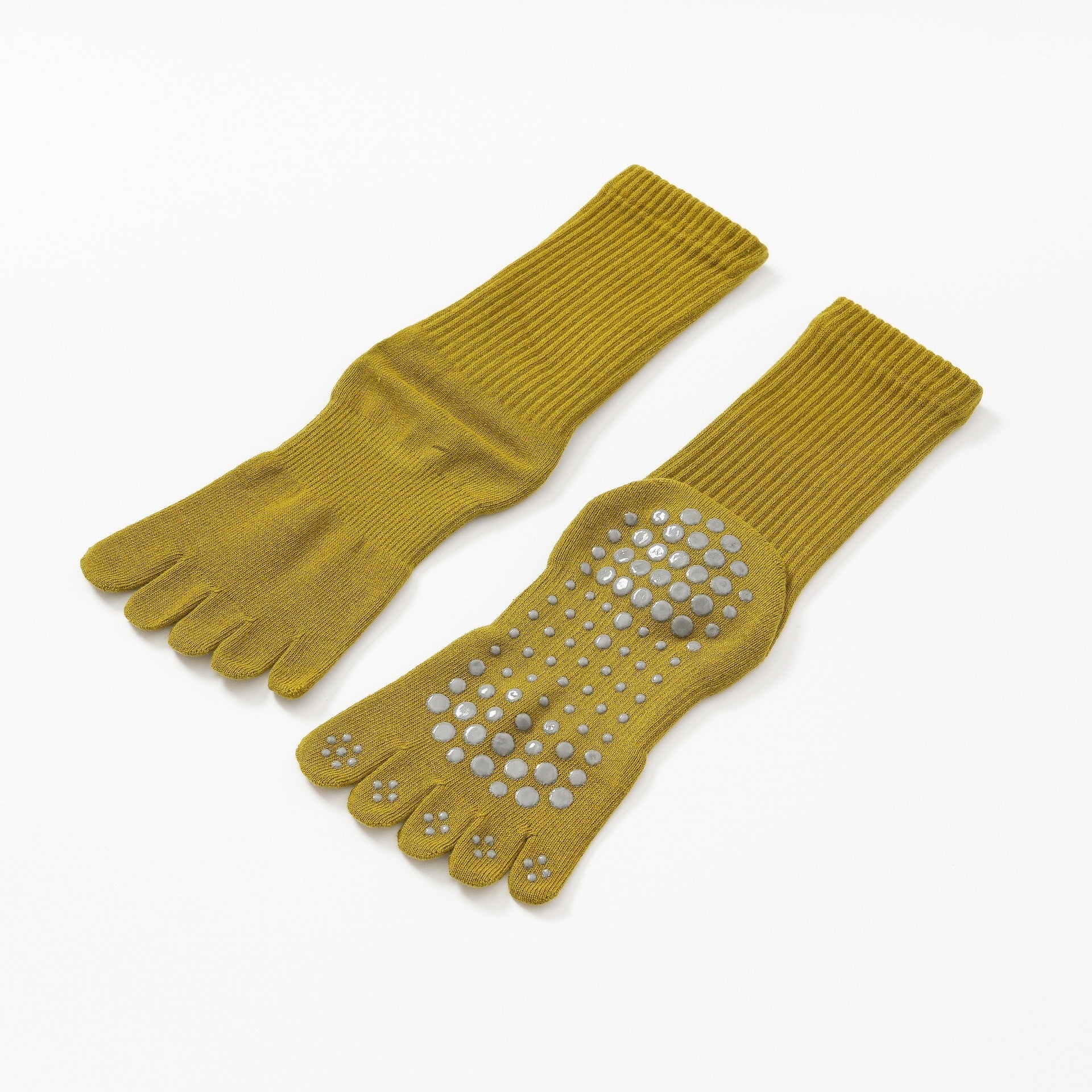 Yogcsde | Women's Thick Terry Split-Toe Yoga Socks, Warm Non-Slip Red Floor Socks