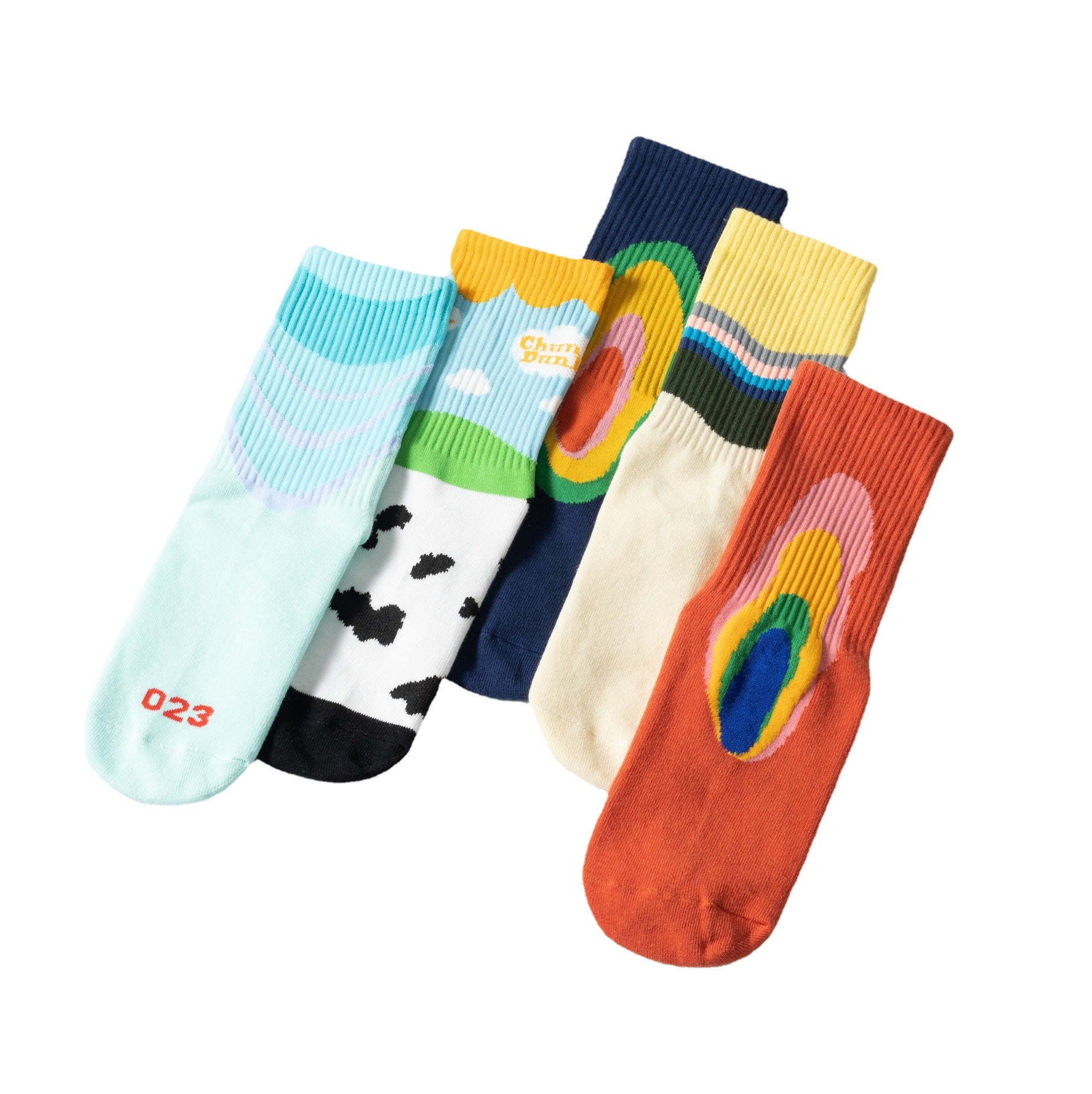 Yogcsde | Trendy Graffiti Yoga Socks for Women, Stylish Pilates and Calf Socks for Modern Fitness
