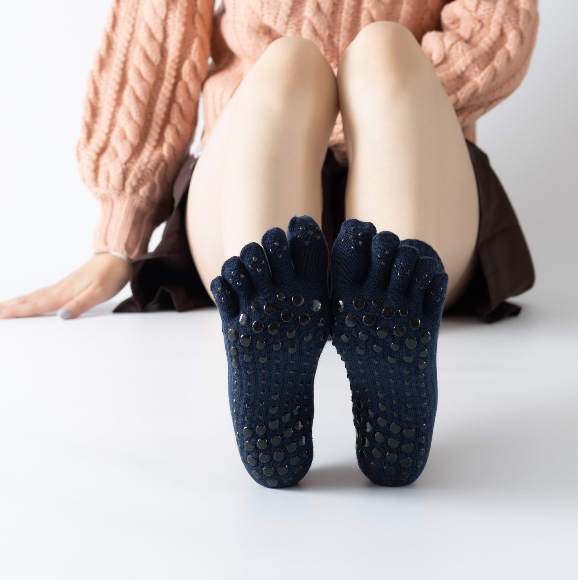 Yogcsde | Women's Long-Tube Compression Yoga Socks, Thick Non-Slip Warm Calf Socks for Fitness