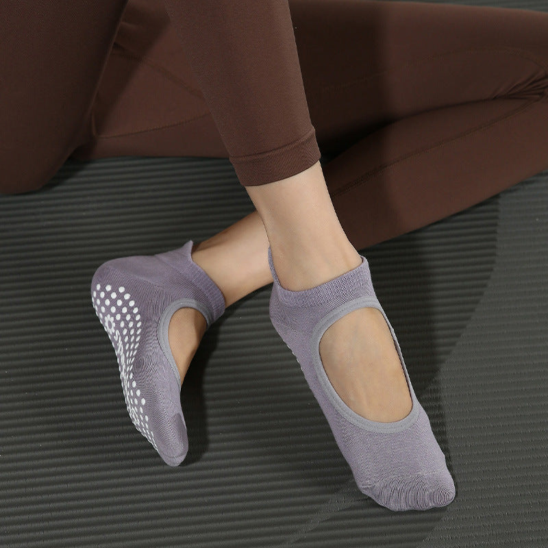 Yogcsde | Women’s Spring & Summer Open-Back Yoga Socks – Lightweight Design for Beginner Pilates & Dance Practice