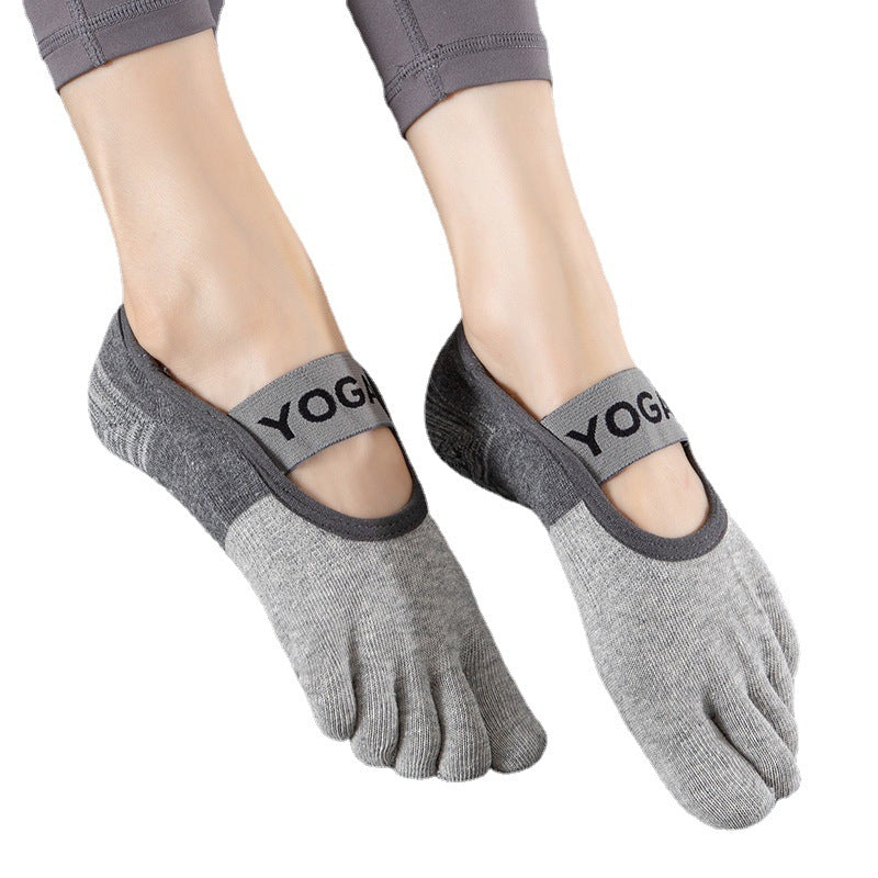 Yogcsde | Women’s Split-Toe Five-Toe Yoga Socks with Straps – Lightweight Design for Pilates & Dance Floor Practice