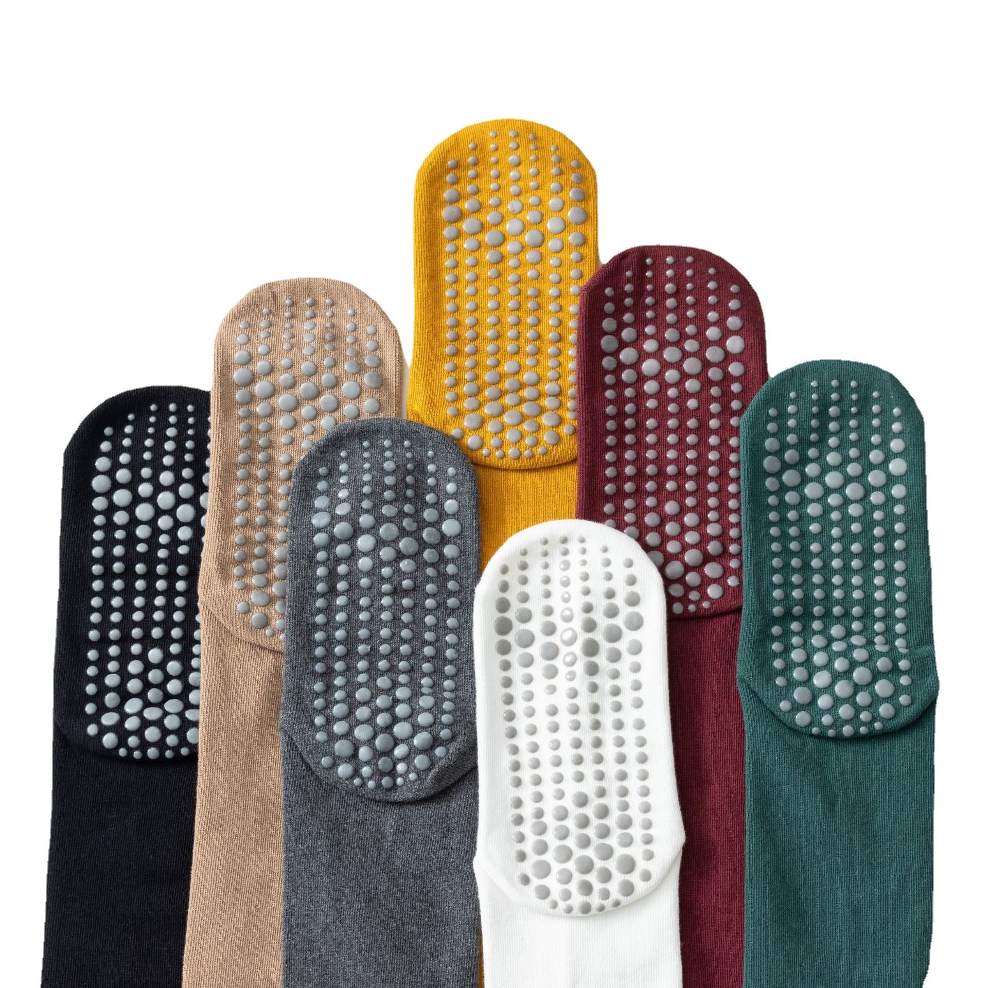 Yogcsde | Women's Spring & Summer Mid-Calf Round-Toe Yoga Socks, Thin Non-Slip Pilates and Fitness Socks