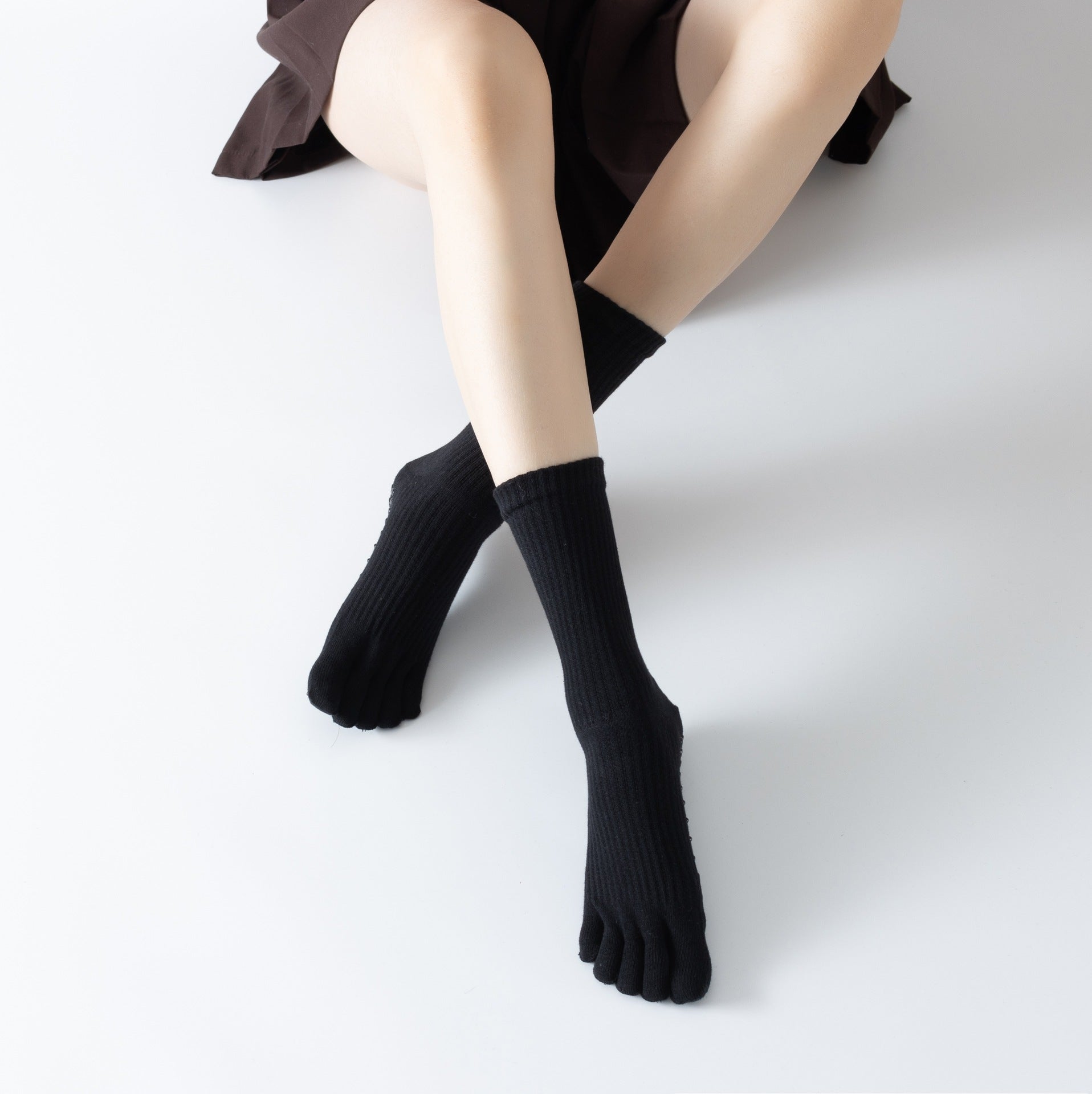 Yogcsde | Women's Long-Tube Compression Yoga Socks, Thick Non-Slip Warm Calf Socks for Fitness