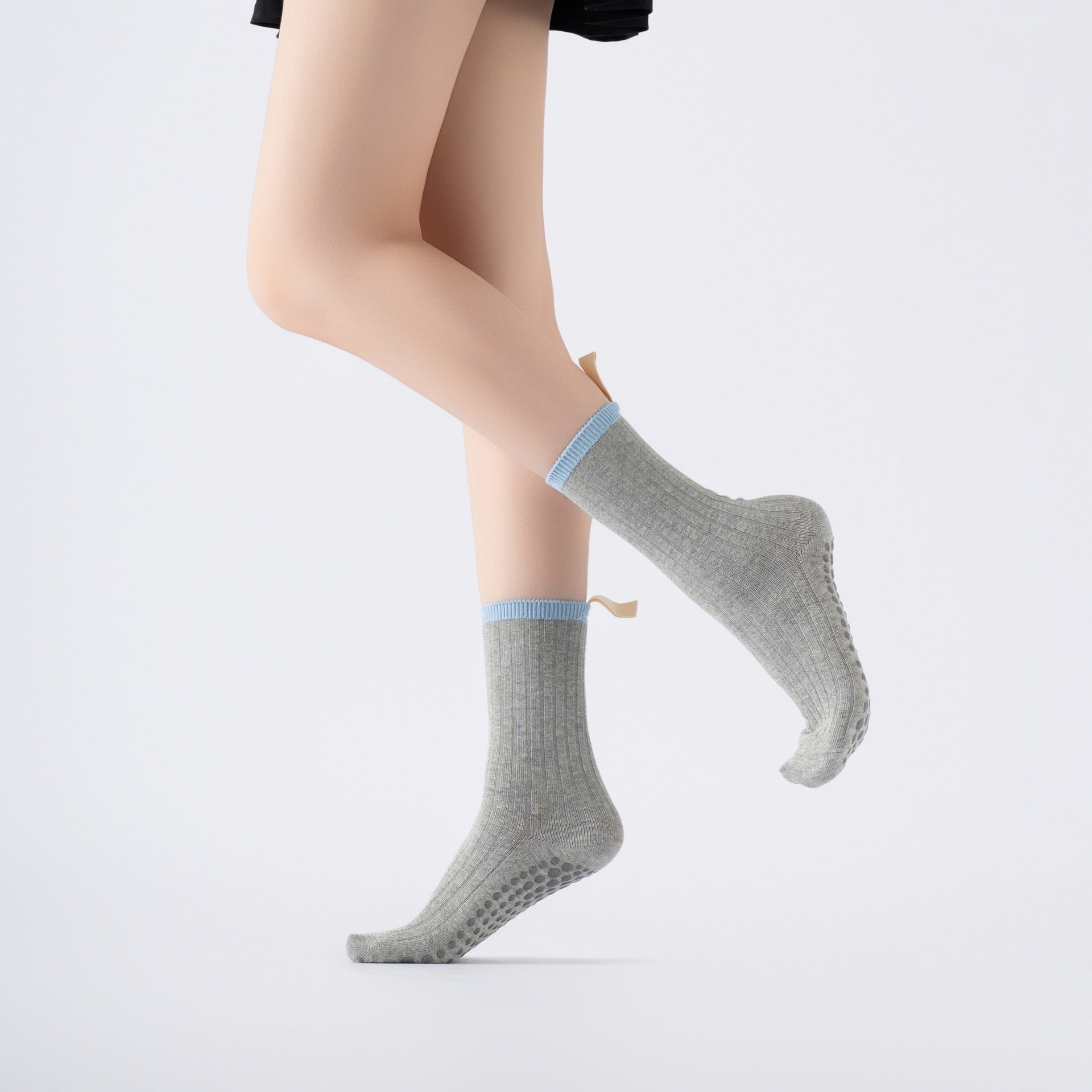 Yogcsde | Women's New College-Style Mid-Calf Yoga Socks, Non-Slip Versatile Sports Socks for All Seasons
