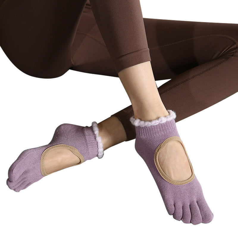 Yogcsde | Women’s Summer Split-Toe Five-Toe Yoga Socks – Lightweight Short-Crew Design for Pilates & Aerobics